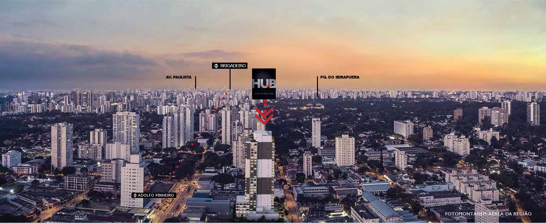 Localização do HUB Alto da Boa Vista